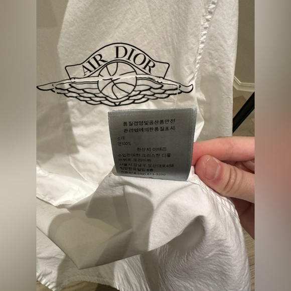 CHRISTIAN DIOR X AIR JORDAN SHORT SLEEVE BUTTON UP WORK SHIRT - Picture 6 of 6